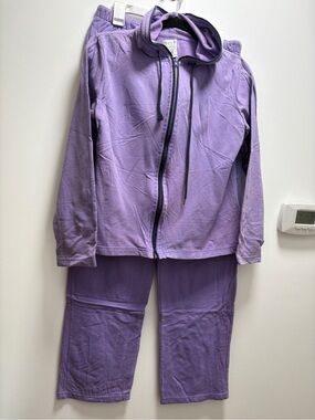 Vintage Bugle Boy Lavender Zip Hoodie & Jogger Set Minimal basics track set